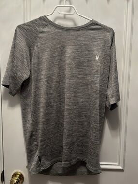 Men's Spyder Gray Performance Tee - Lightweight Active Shirt